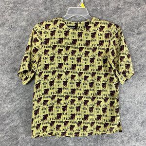 Patrick Collection Short Sleeve Top Small Women's 100% Silk Adults